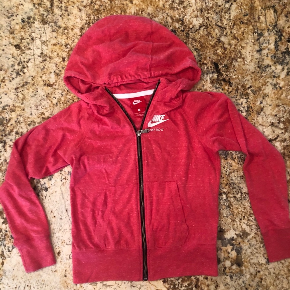 Nike zip-up hoodie. Girls size S